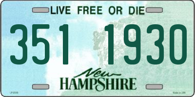 NH license plate 3511930