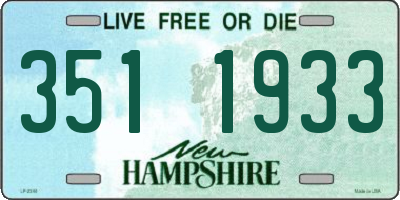 NH license plate 3511933