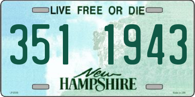 NH license plate 3511943