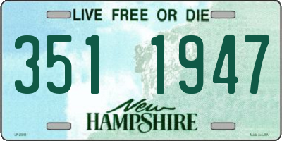 NH license plate 3511947