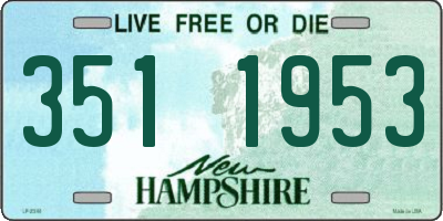 NH license plate 3511953