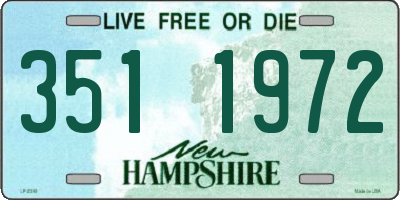 NH license plate 3511972
