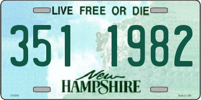NH license plate 3511982