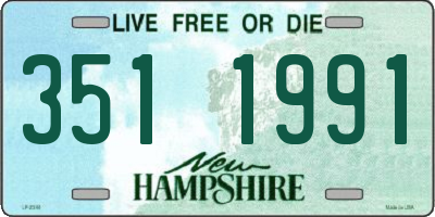 NH license plate 3511991