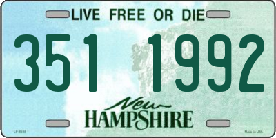 NH license plate 3511992