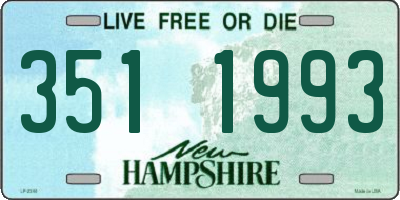 NH license plate 3511993