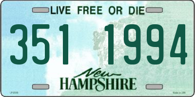 NH license plate 3511994