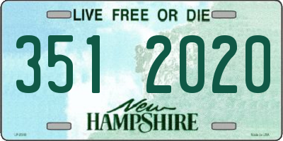 NH license plate 3512020