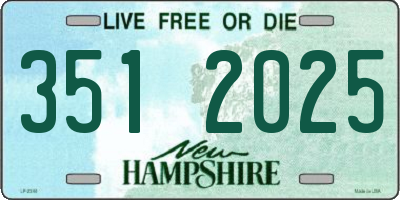 NH license plate 3512025