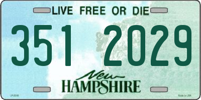 NH license plate 3512029