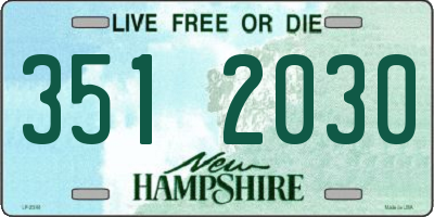 NH license plate 3512030