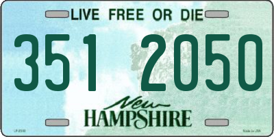 NH license plate 3512050