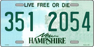 NH license plate 3512054