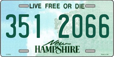 NH license plate 3512066