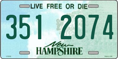 NH license plate 3512074