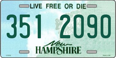 NH license plate 3512090