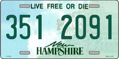 NH license plate 3512091