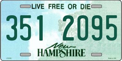 NH license plate 3512095