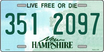 NH license plate 3512097