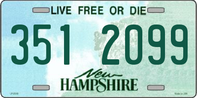 NH license plate 3512099