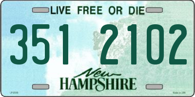NH license plate 3512102