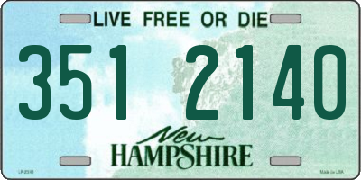 NH license plate 3512140
