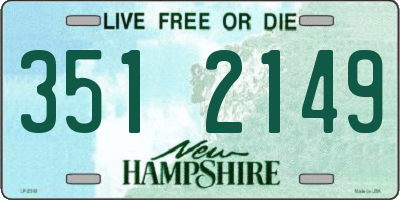 NH license plate 3512149