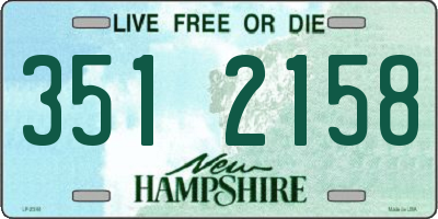 NH license plate 3512158
