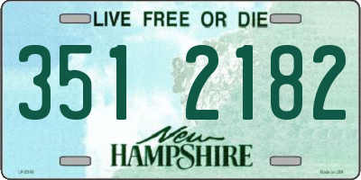 NH license plate 3512182