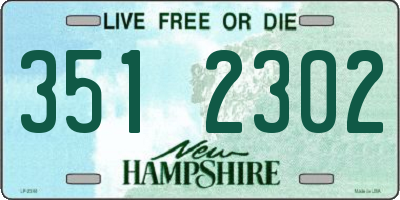 NH license plate 3512302