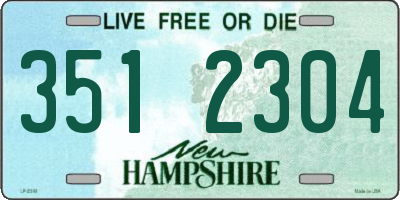 NH license plate 3512304