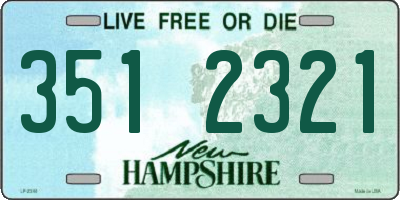 NH license plate 3512321