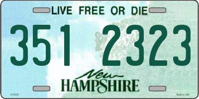 NH license plate 3512323