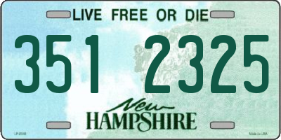 NH license plate 3512325