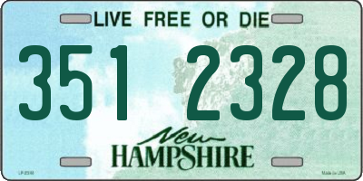 NH license plate 3512328
