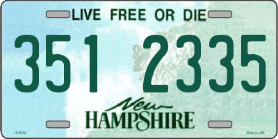 NH license plate 3512335