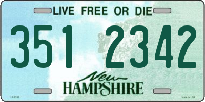 NH license plate 3512342