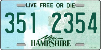 NH license plate 3512354