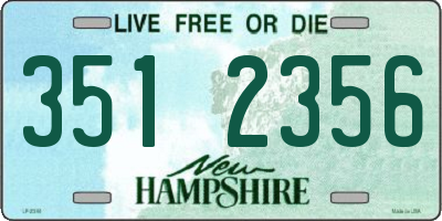 NH license plate 3512356