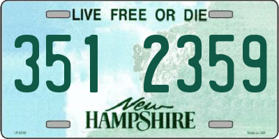 NH license plate 3512359