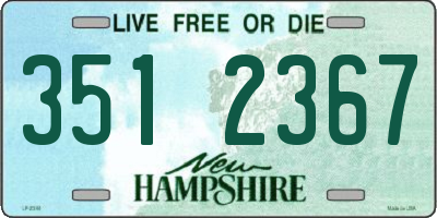 NH license plate 3512367