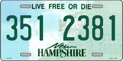 NH license plate 3512381