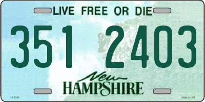 NH license plate 3512403