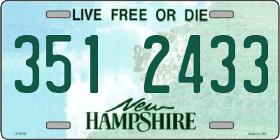NH license plate 3512433