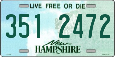 NH license plate 3512472