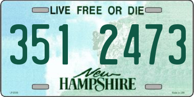 NH license plate 3512473