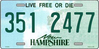 NH license plate 3512477
