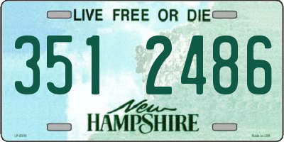 NH license plate 3512486