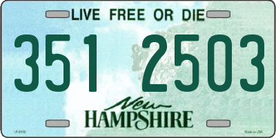 NH license plate 3512503