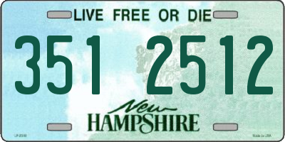 NH license plate 3512512